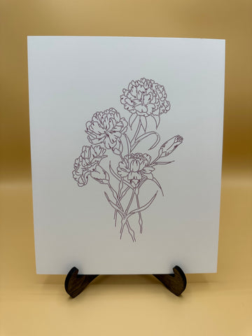 Artwork Print Pink Carnations