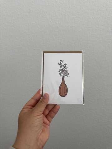 Vase Greeting Card