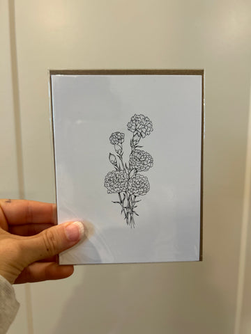 Greeting Card - Carnations